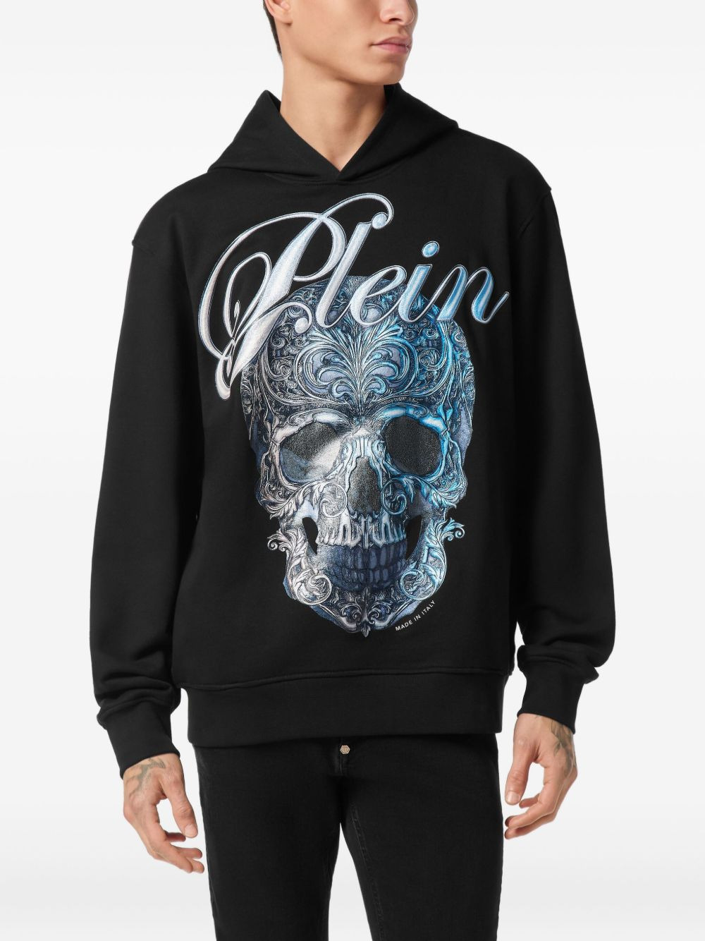 skull-print hoodie - 3
