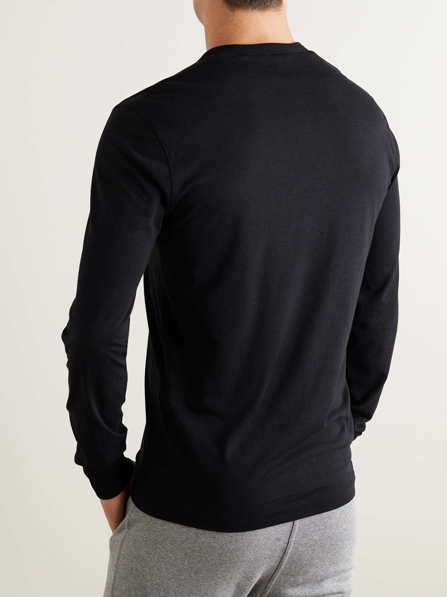 Slim-Fit Lyocell and Cotton-Blend Jersey Henley T-Shirt - 3