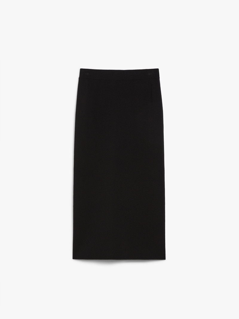 LOSANNA Viscose crêpe pencil skirt 1