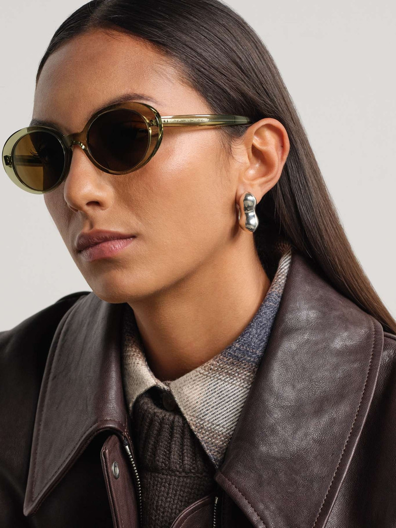 Oliver Peoples Lumar round-frame acetate sunglasses Gray outlook