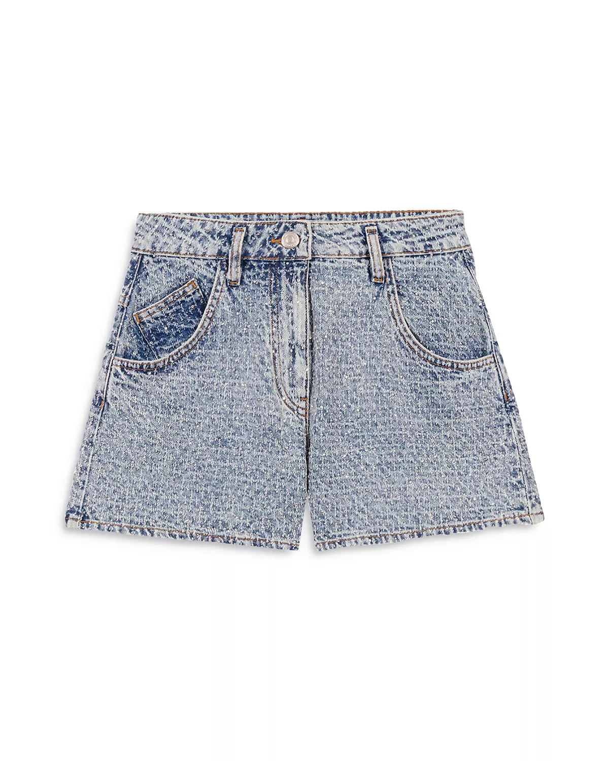 Pokkus Embellished Denim Shorts - 8