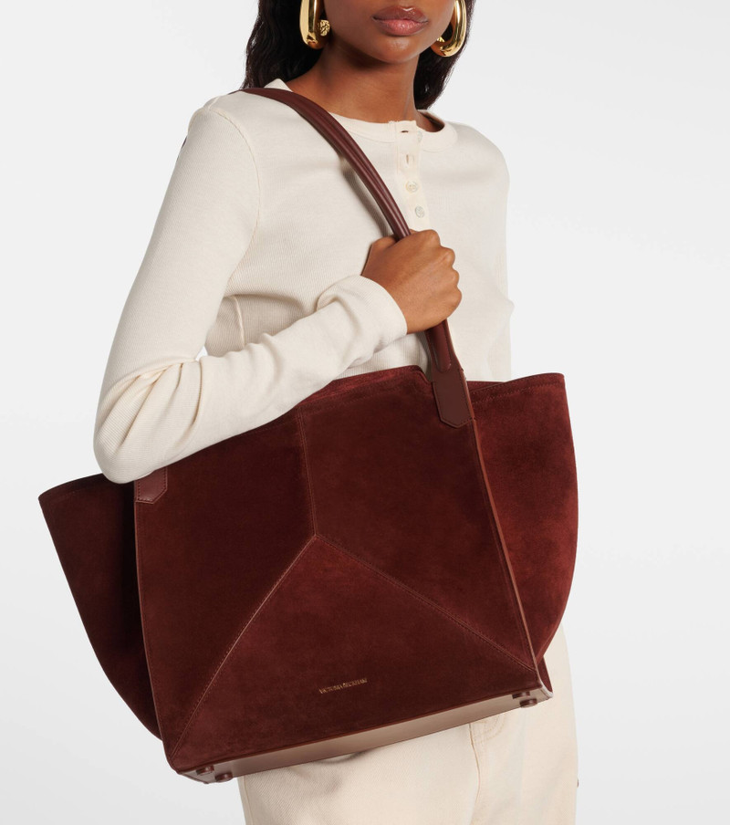 Victoria Small suede tote bag 6