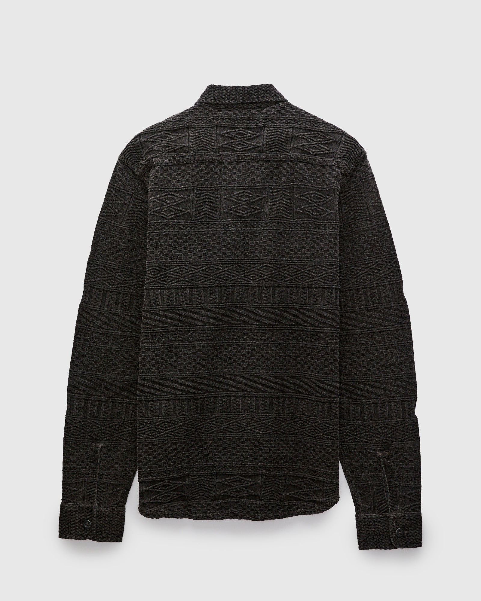 Julius Jacquard Workshirt in Black Indigo - 2