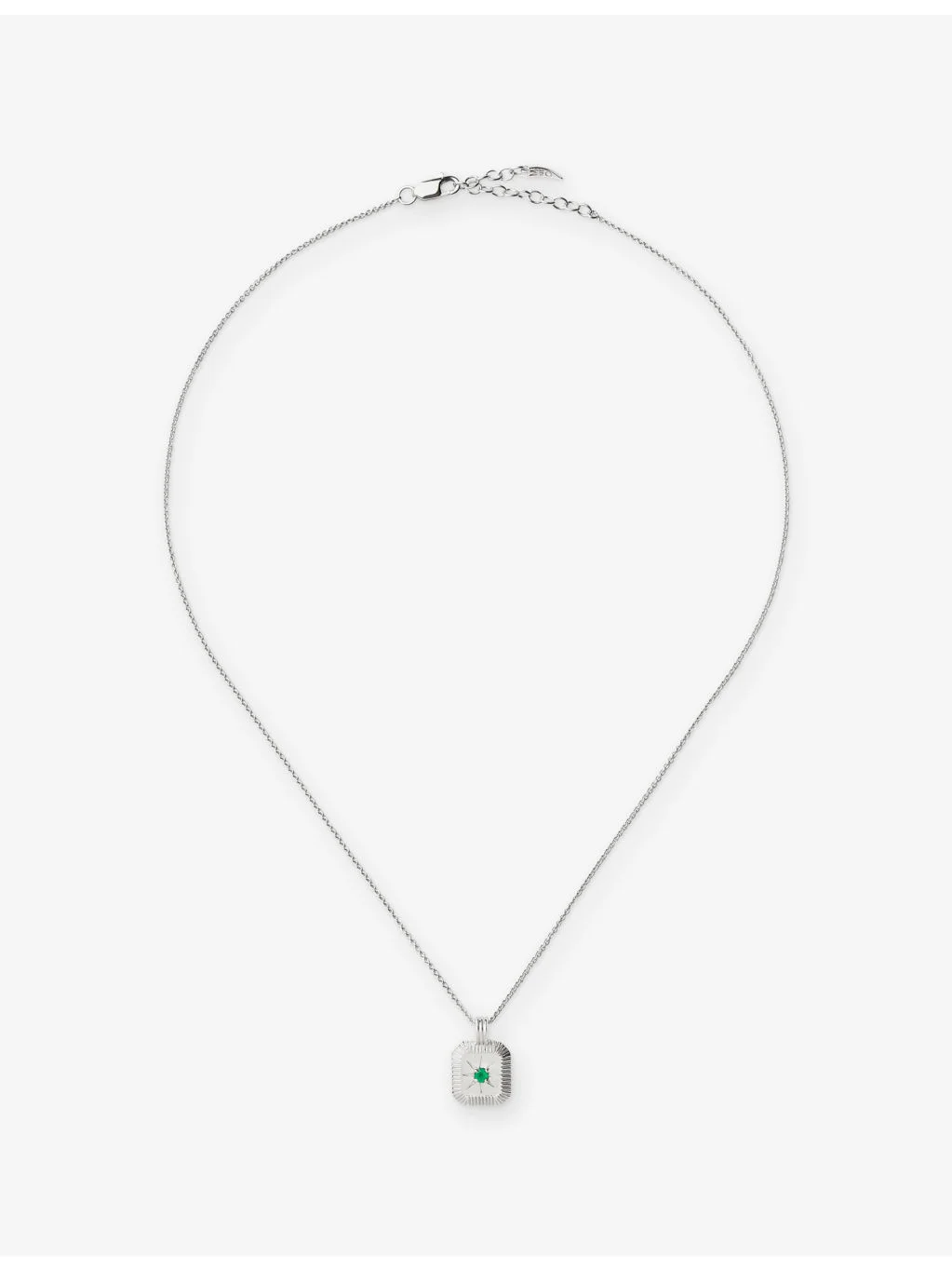 May Birthstone Sterling-Silver And Crystal Pendant Necklace - 1