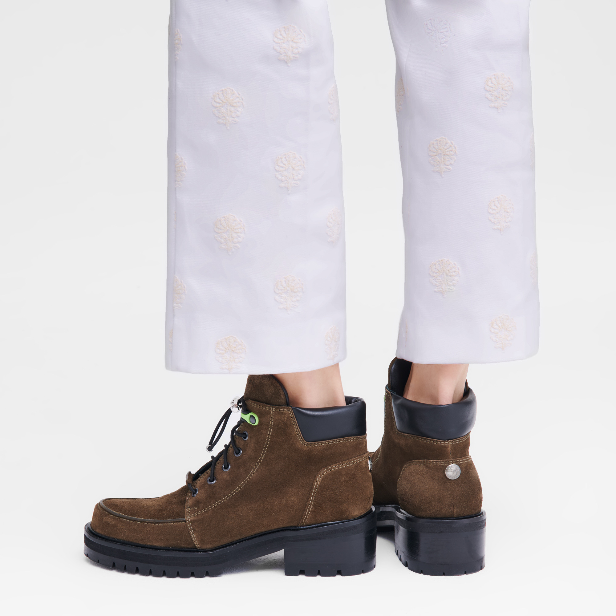 La Baroudeuse Low Boots Olive - Leather - 4