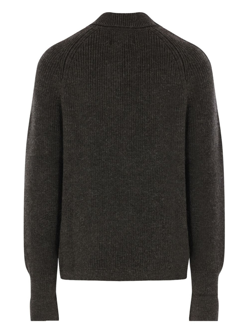 Barbour zip-fastening ribbed-knit cardigan outlook