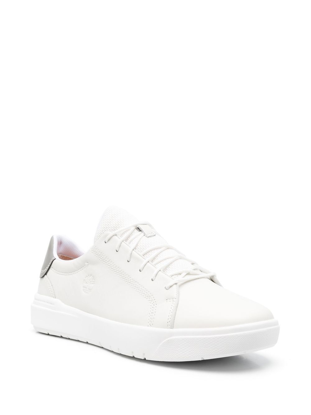 low-top leather sneakers - 2