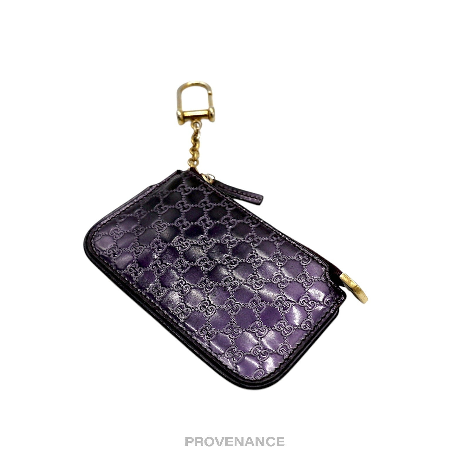 Gucci Key Pouch Cles - GG MicroGuccissima Patent Purple - 3