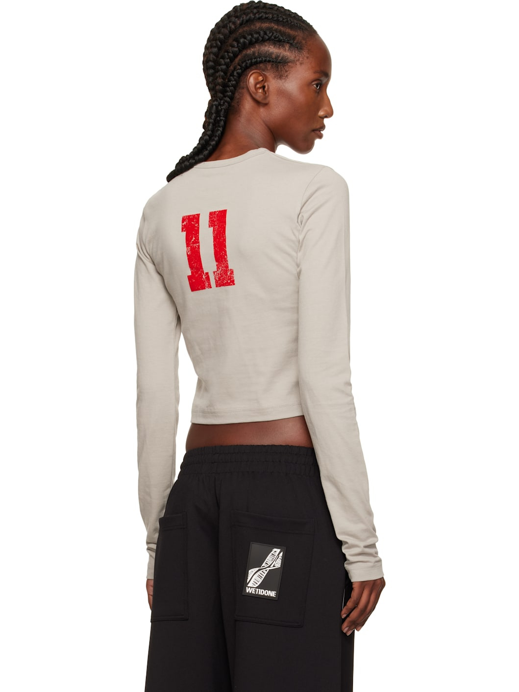 Taupe '11' Print Long-Sleeve T-shirt - 3