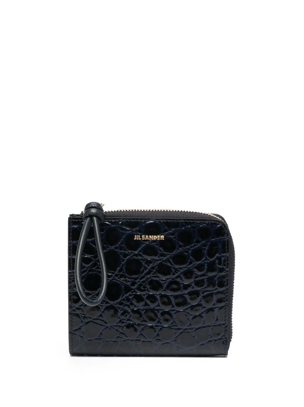 crocodile-embossed leather purse - 1