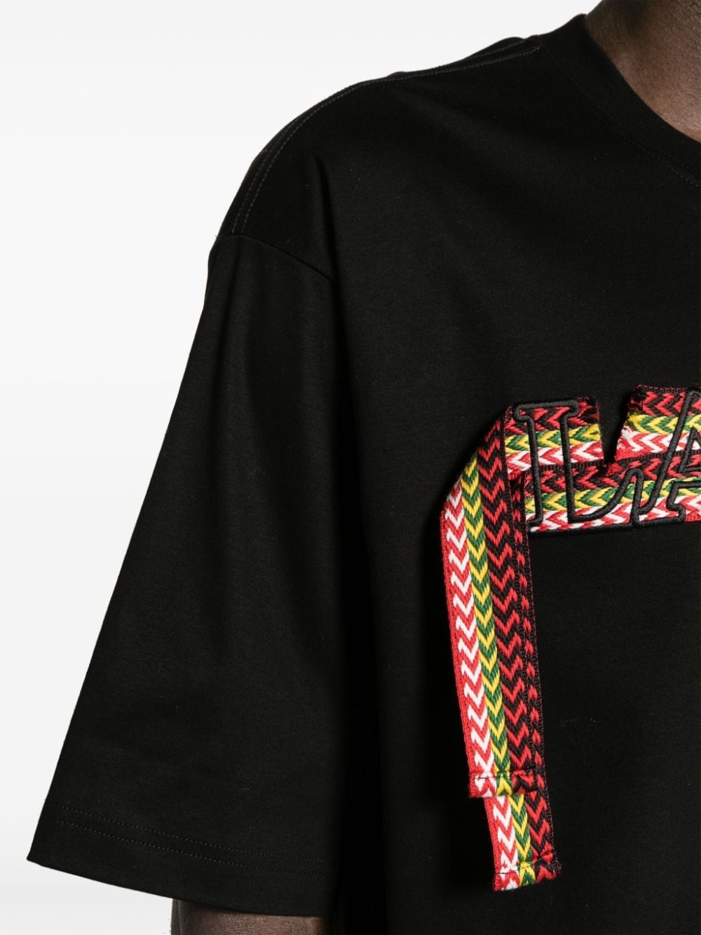 curb lace-detailed cotton T-shirt - 5