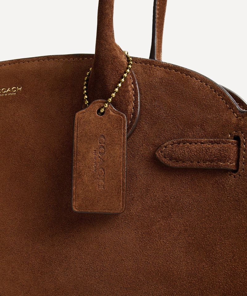 Empire Carryall Suede Top Handle Bag 34 4