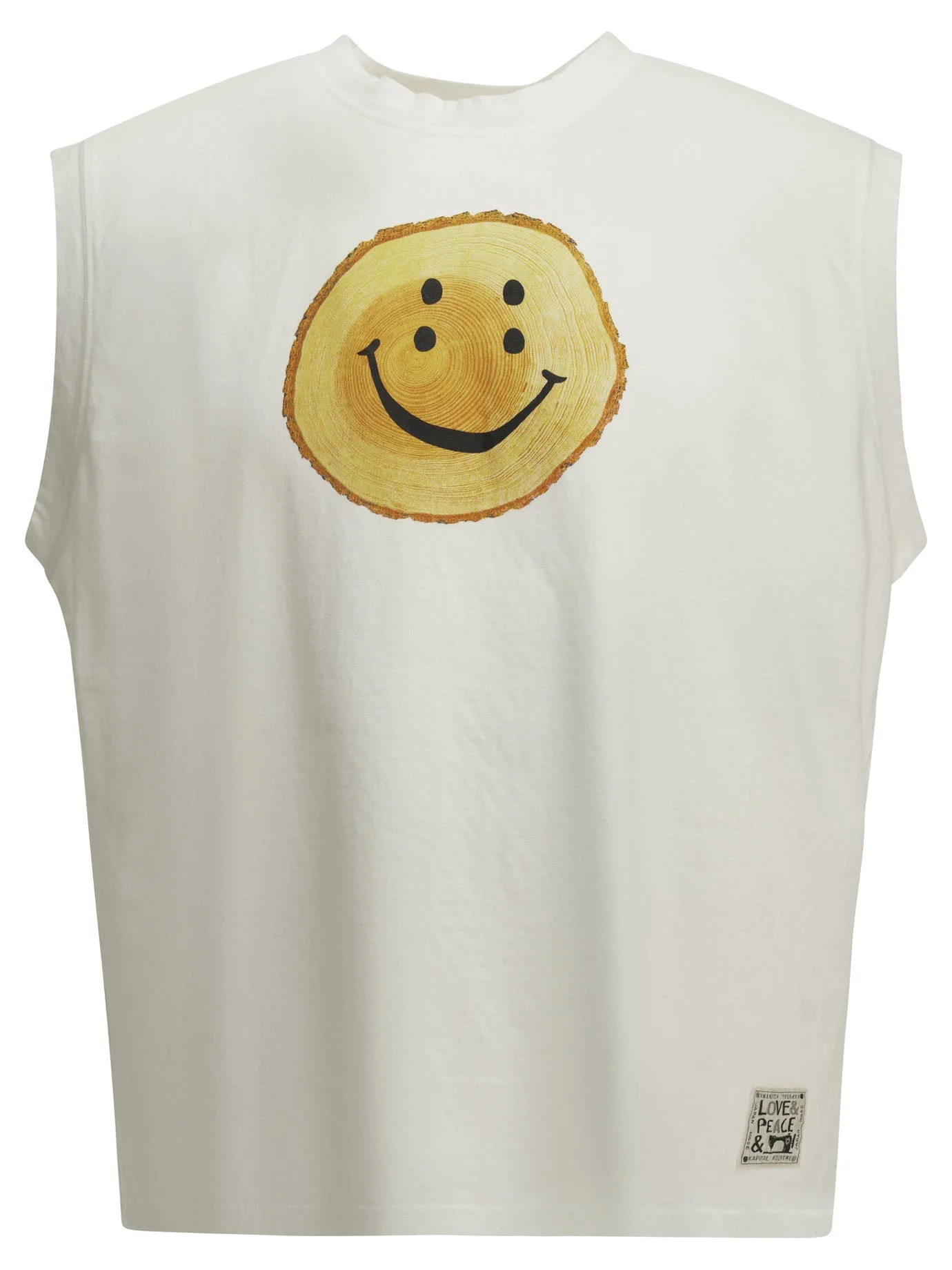 Kapital Tree Trunk Rainbow Crew-neck T-shirt White - 1