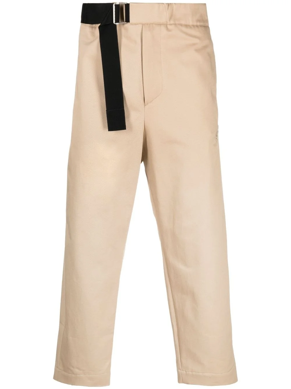 side buckle-fastening trousers - 1