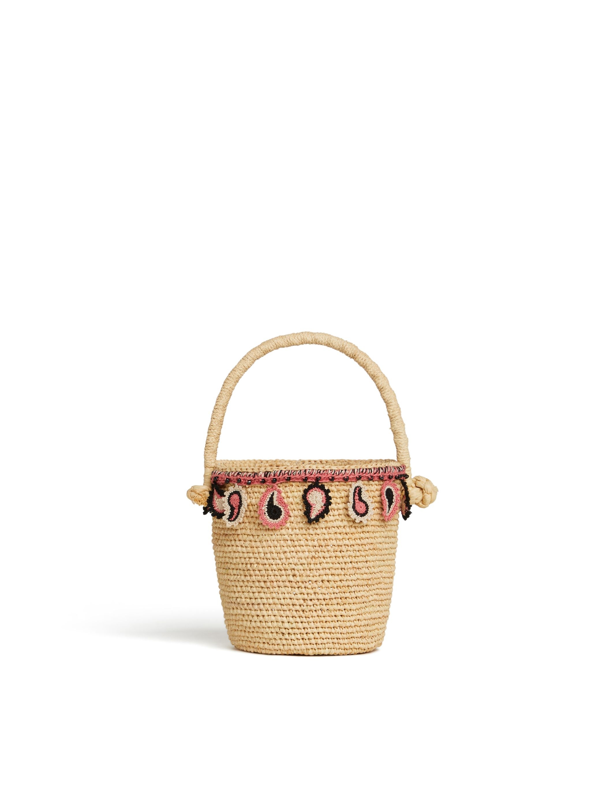 Raffia Paisley Basket Bag - 3