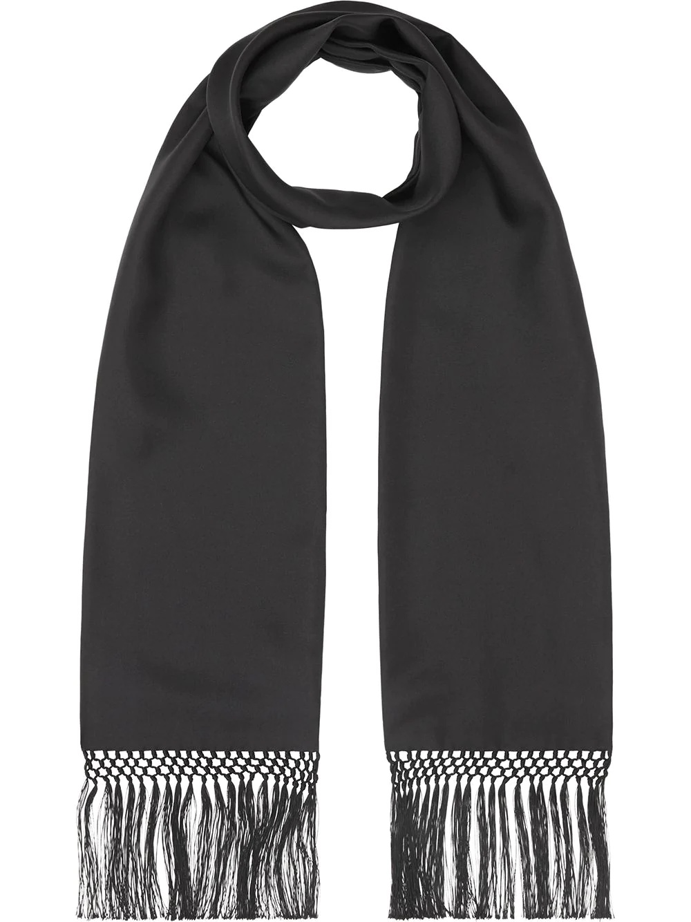 fringed slim scarf - 1