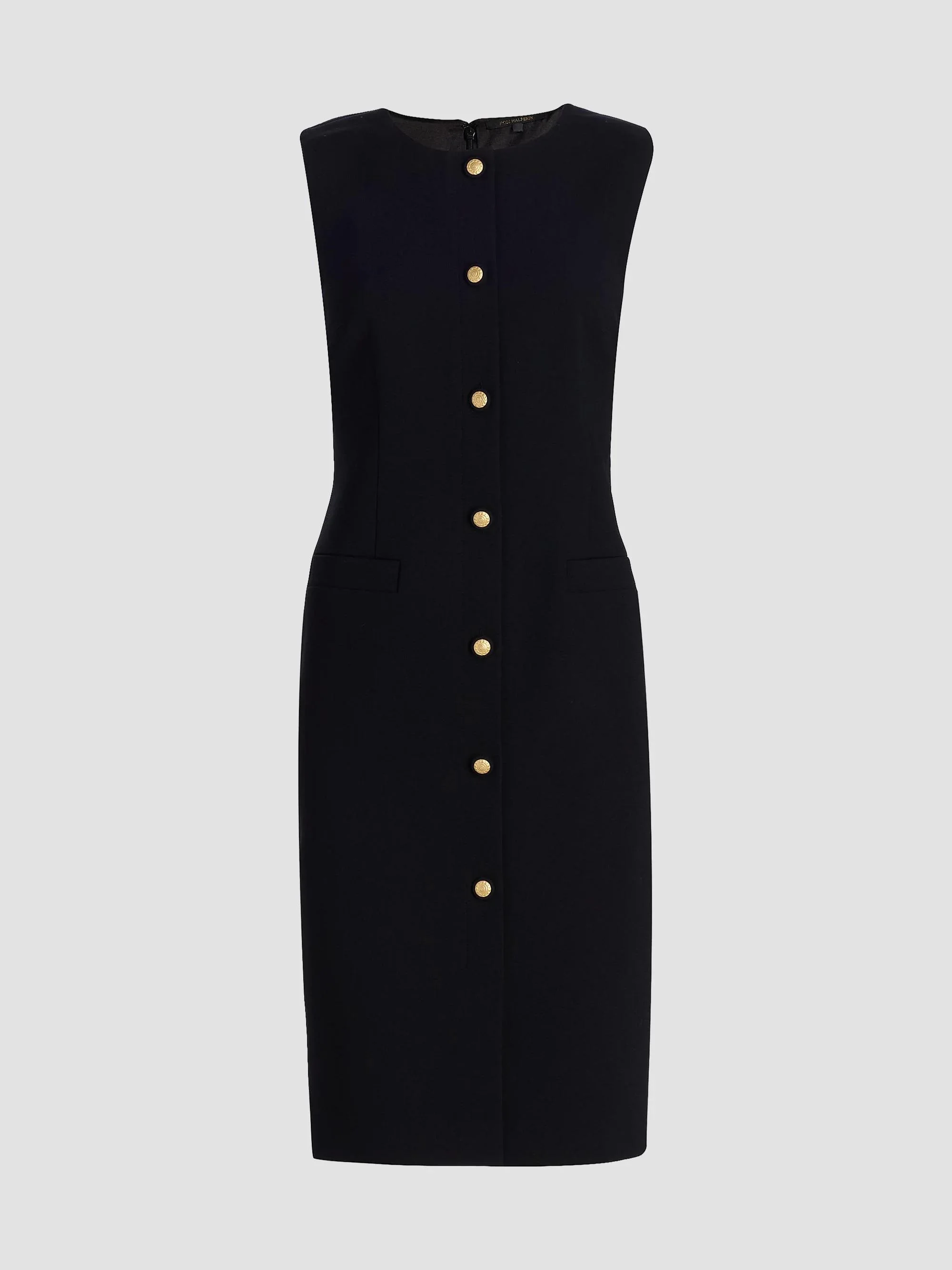 Women's Briel Crepe Sleeveless Midi-Dress - Black - 1