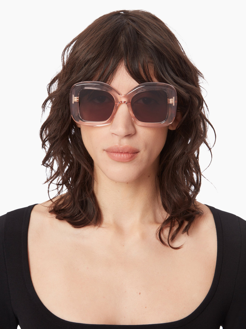 NINA RICCI Full Moon oversize shiny transparent Sunglasses outlook