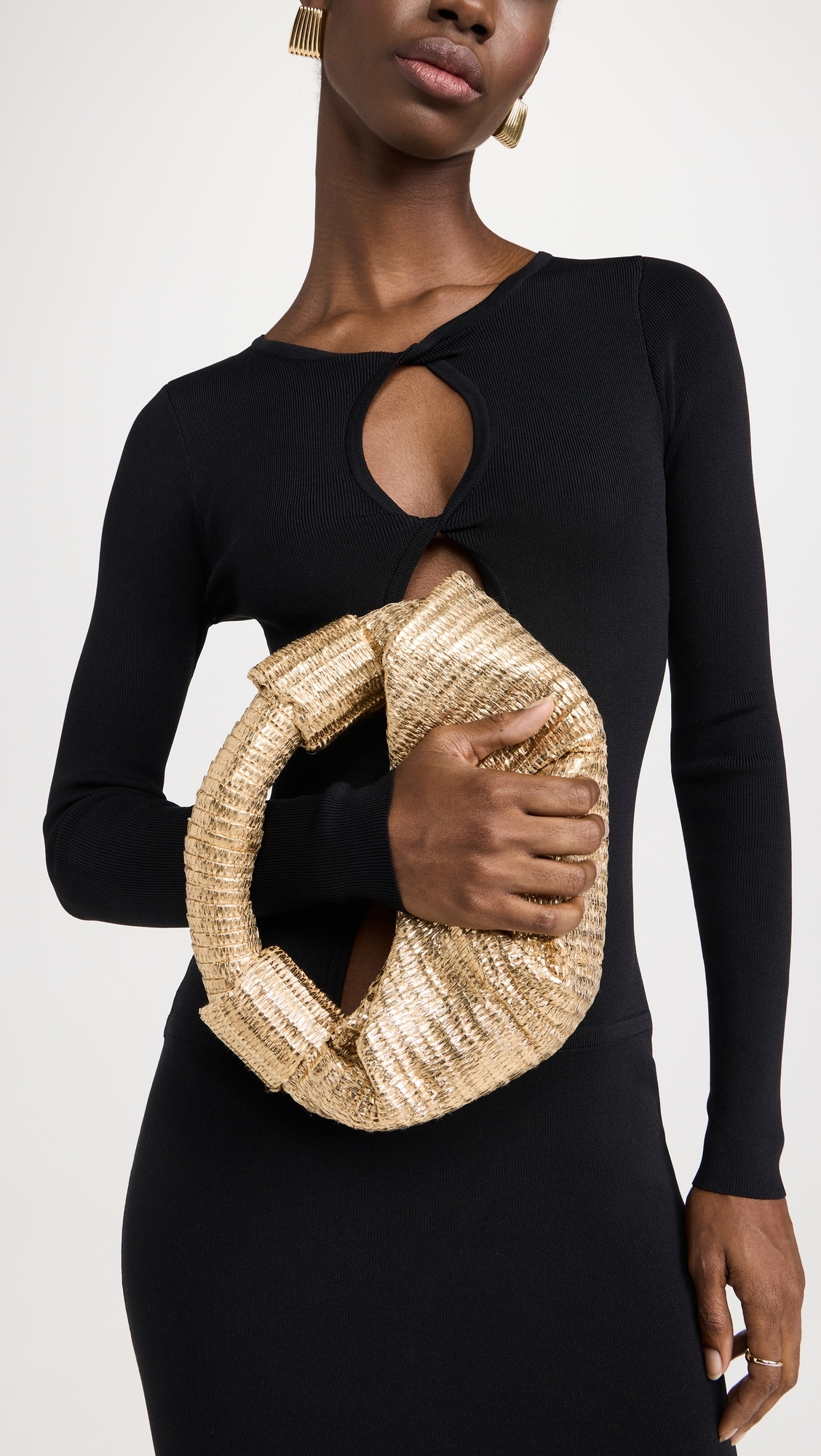 SIMONMILLER Metallic Raffia Lopsy Bag | shopbop | REVERSIBLE
