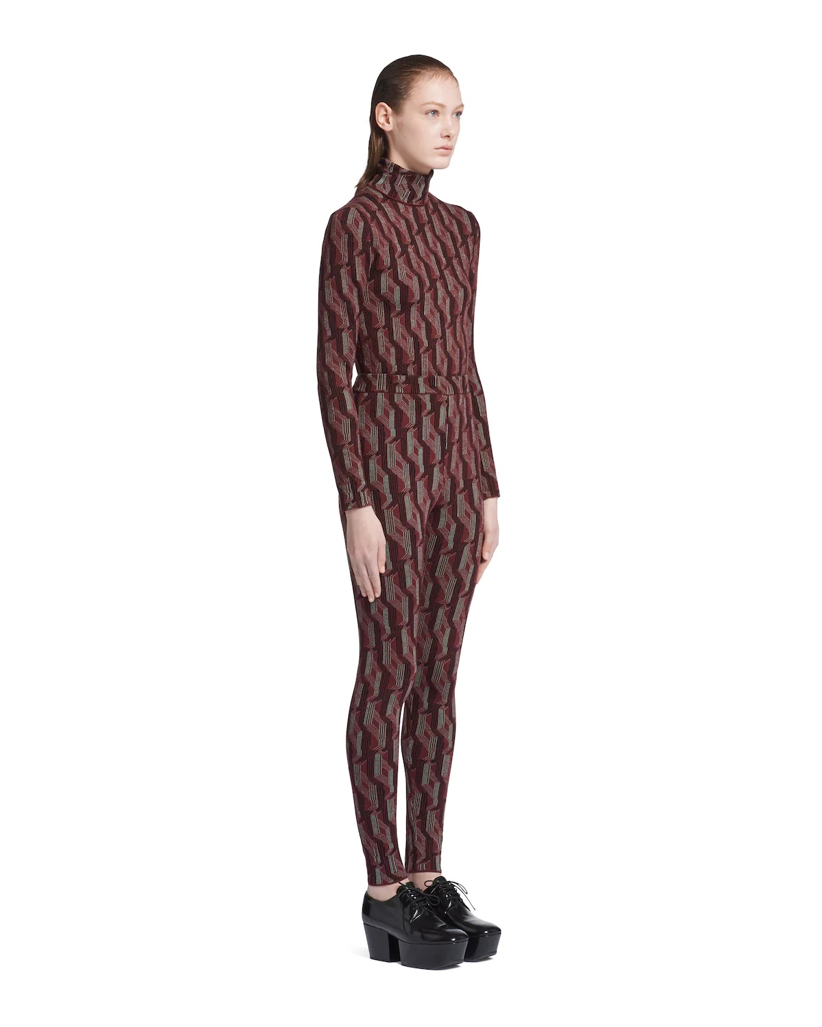 Superfine wool jacquard leggings - 3