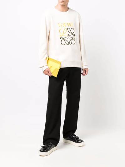 Loewe contrast-stitch straight-leg trousers outlook