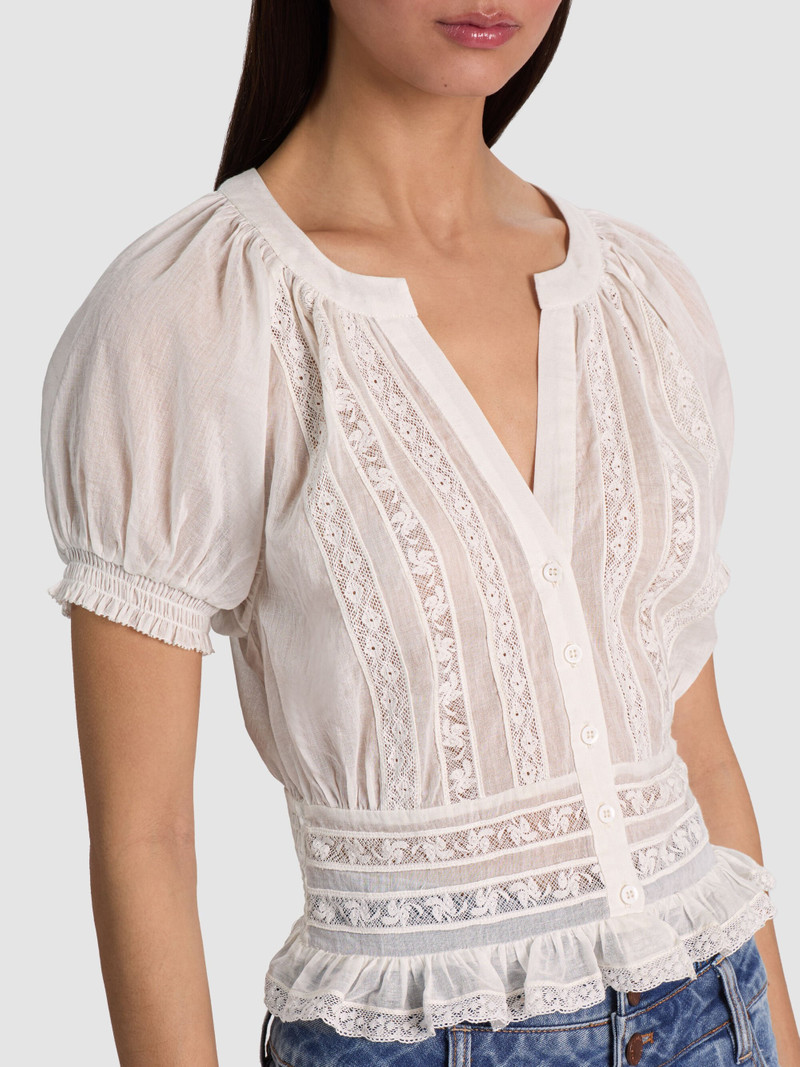 KATHRYN LACE TRIM BLOUSE 5