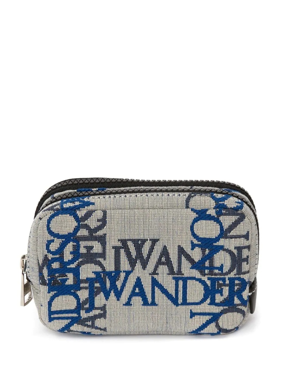 logo jacquard zip pouch - 1