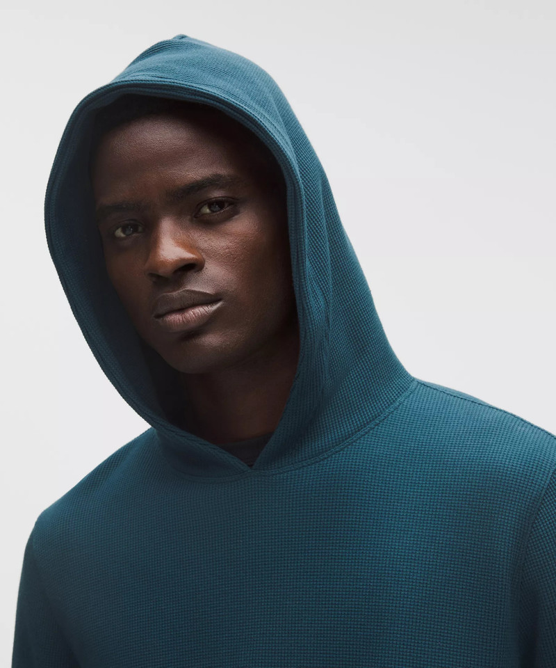 Cotton-Blend Waffle Knit Hoodie 4