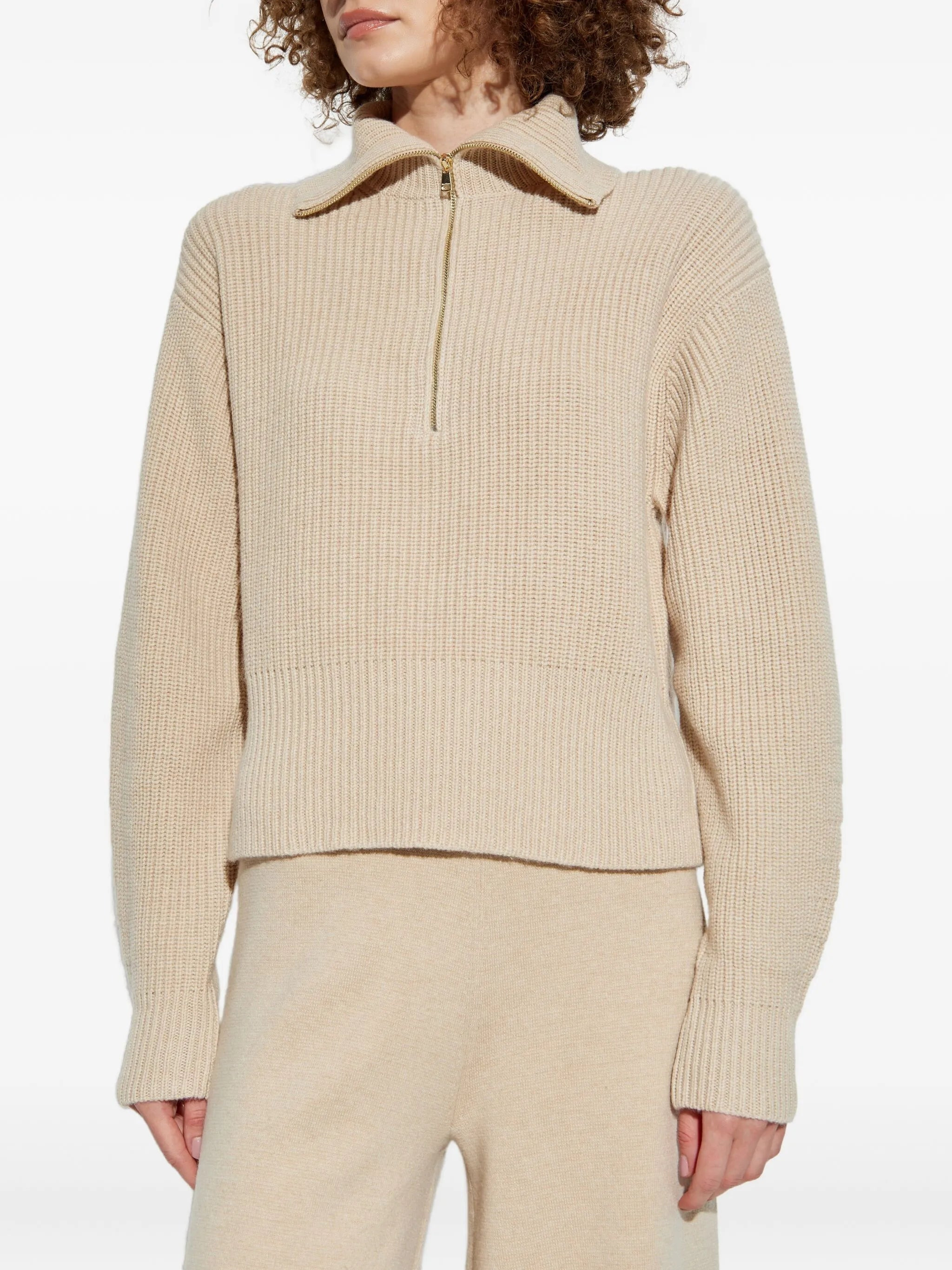 Max Mara Ribbed Zip-neck Sweater - 3