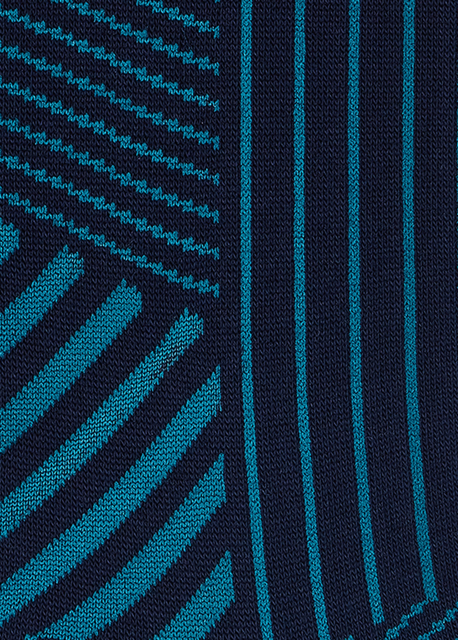Navy and Green Mixed Stripe Socks - 3