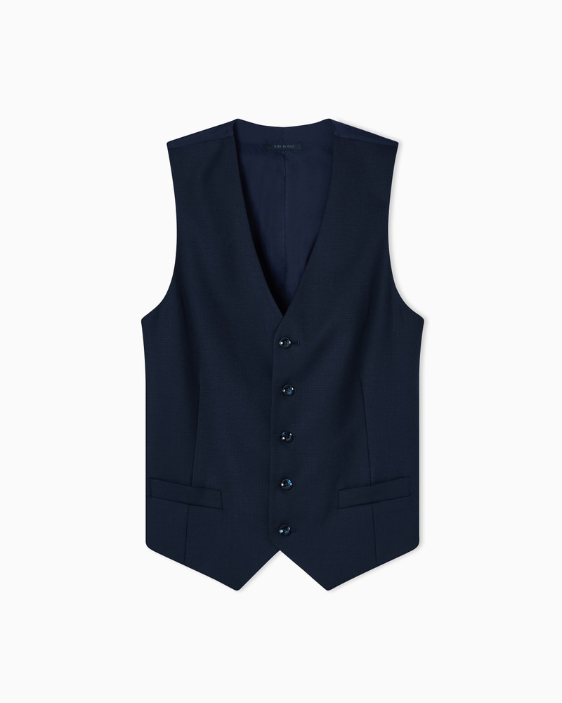 SINGLE-BREASTED WAISTCOAT IN VIRGIN WOOL 1