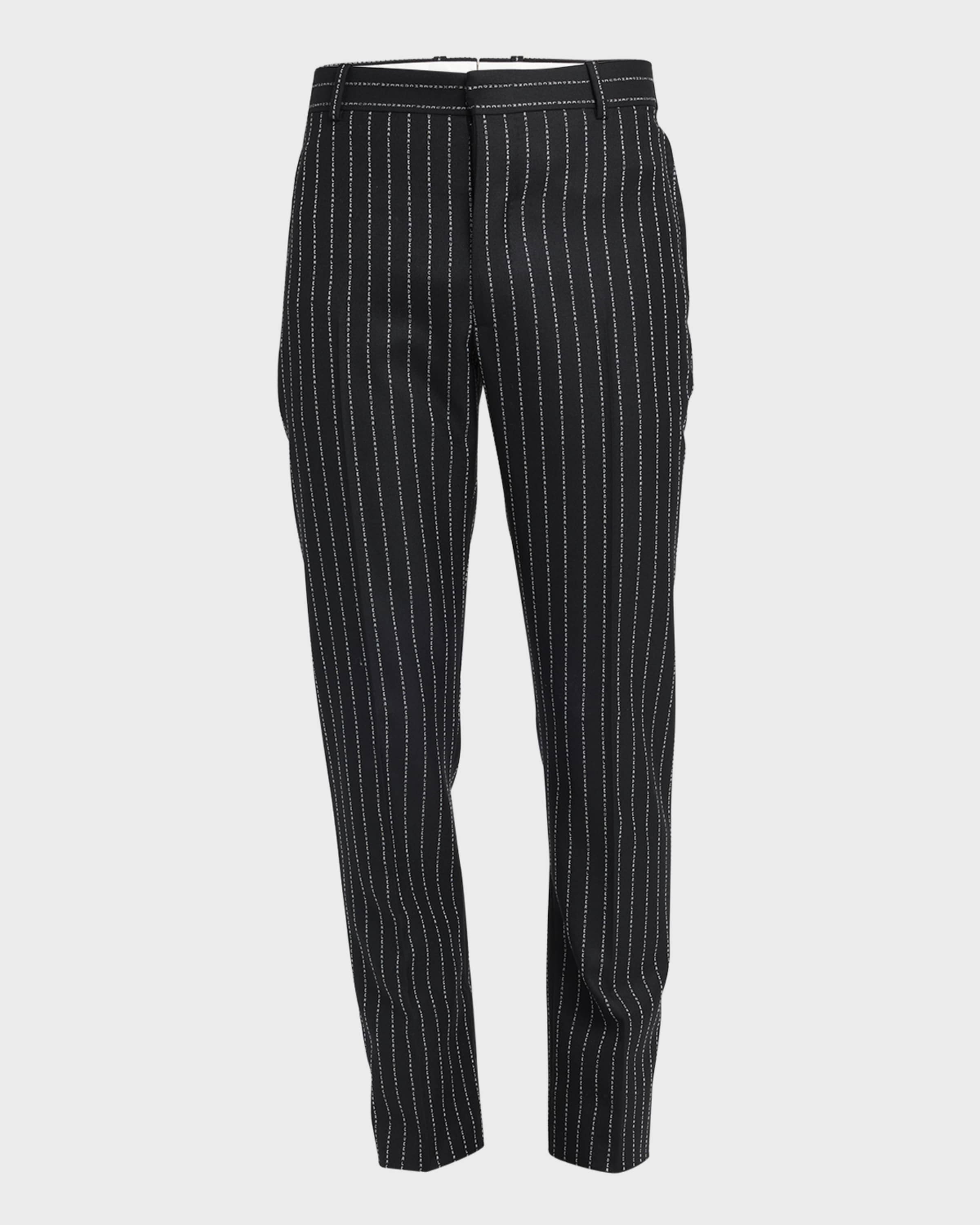パンツ alexander mcqueen FW23 CIGARETTE PANTS (585118_QJACX1000) Men's Low-waisted Cigarette Trousers in Black | Alexander