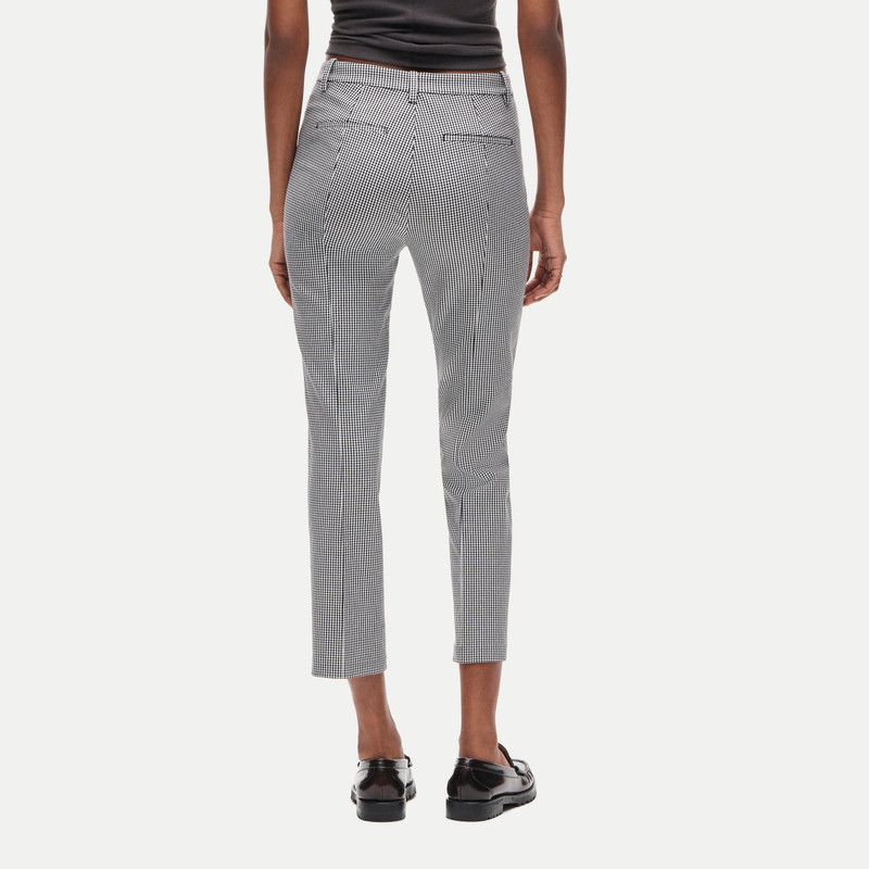 Café capri in gingham bi-stretch cotton blend 5