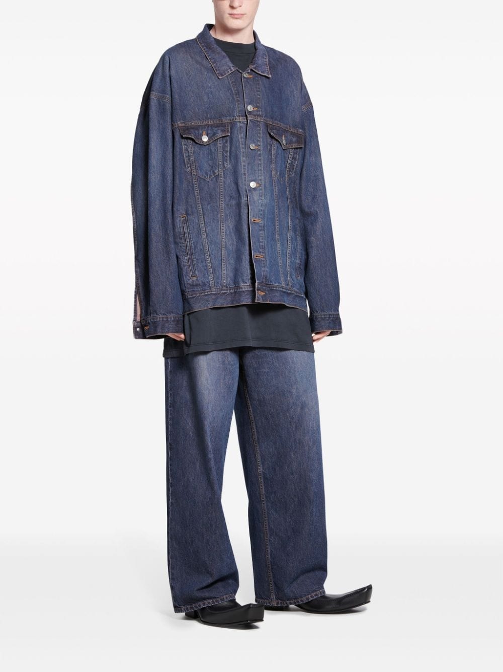 BALENCIAGA drop-shoulder denim jacket | REVERSIBLE