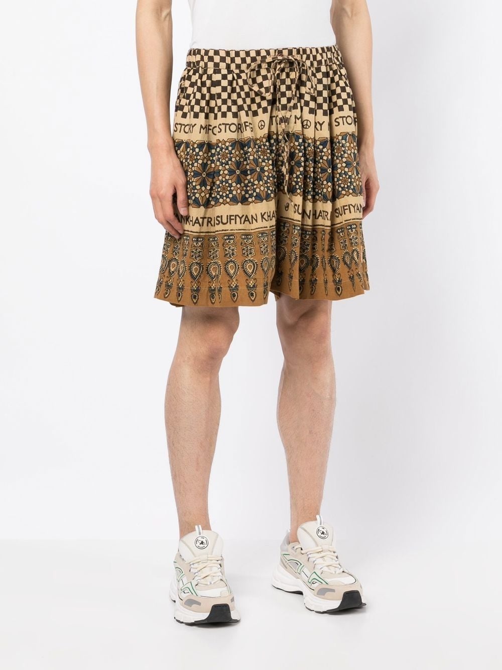 Bridge block-print Bermuda shorts - 3