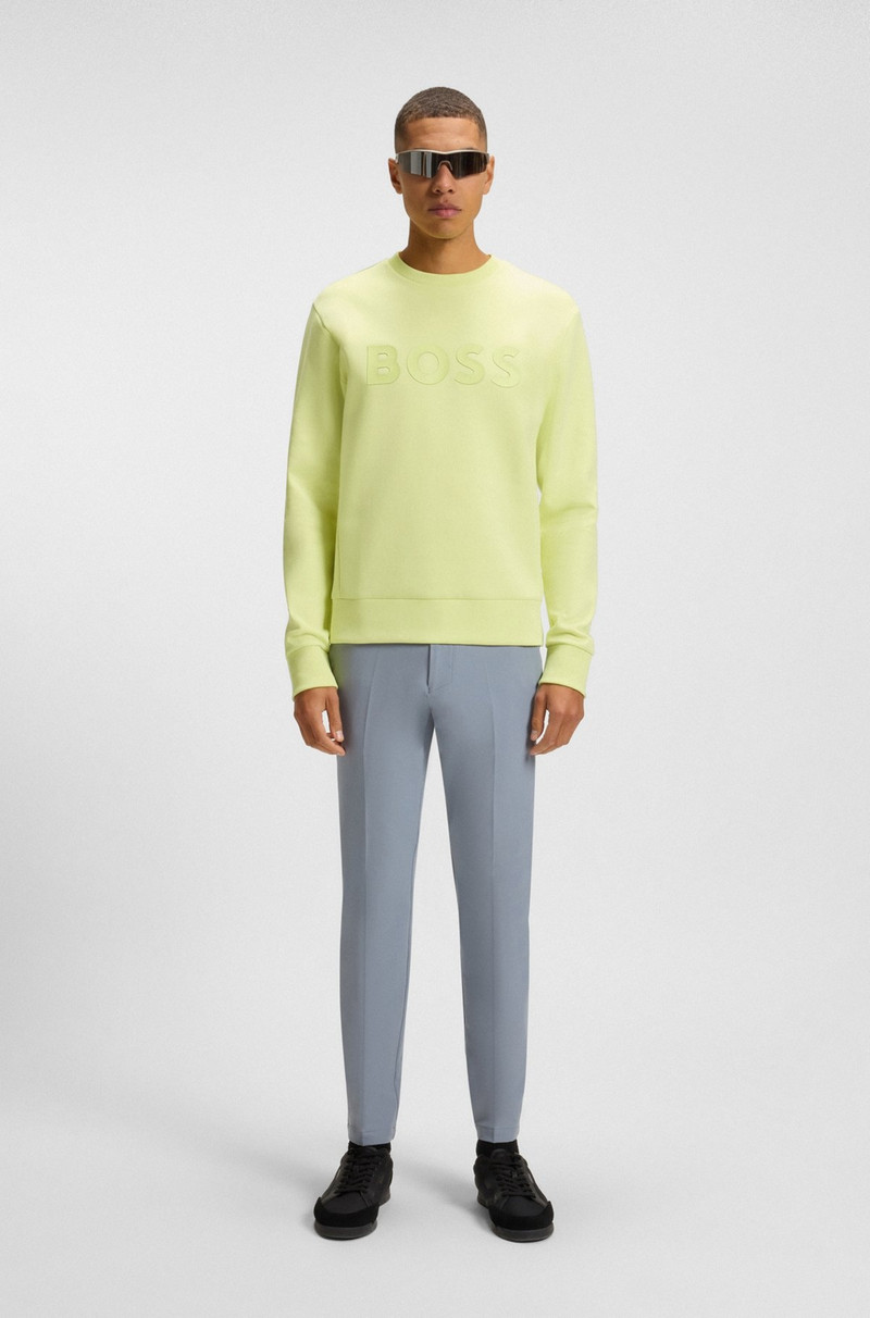 BOSS STRETCH-COTTON SWEATSHIRT WITH SANDWICH LOGO outlook