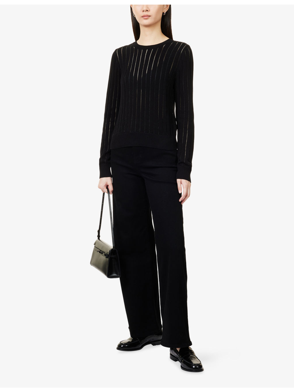 The Sheer Stripe Cotton-Blend Jumper - 2