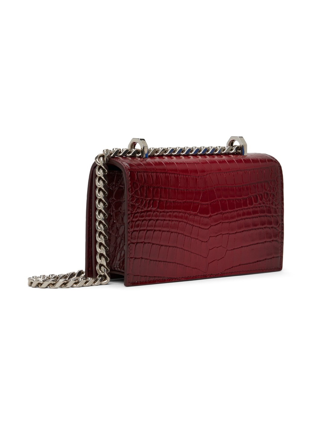Burgundy Jewelled Satchel Bag - 3