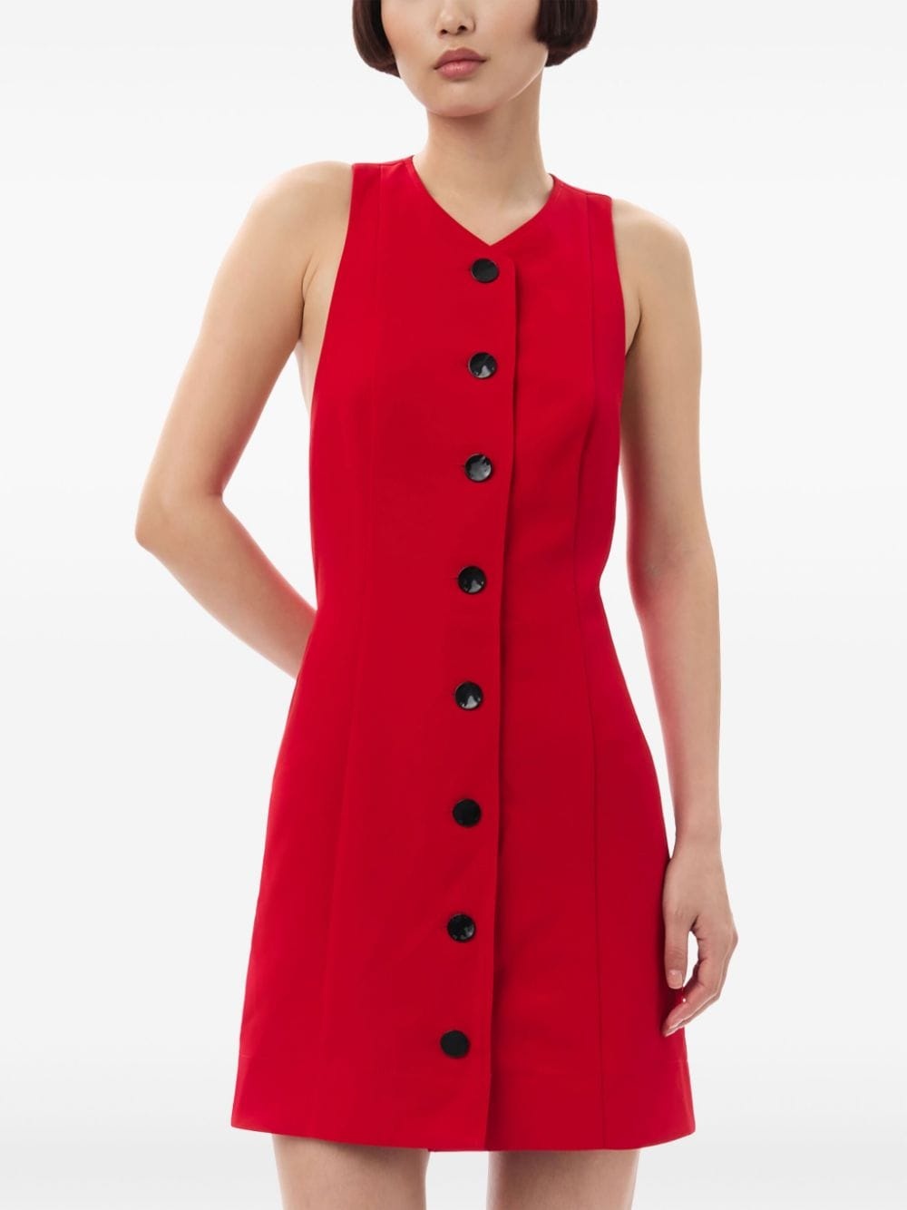 knot-detail button-up minidress - 5