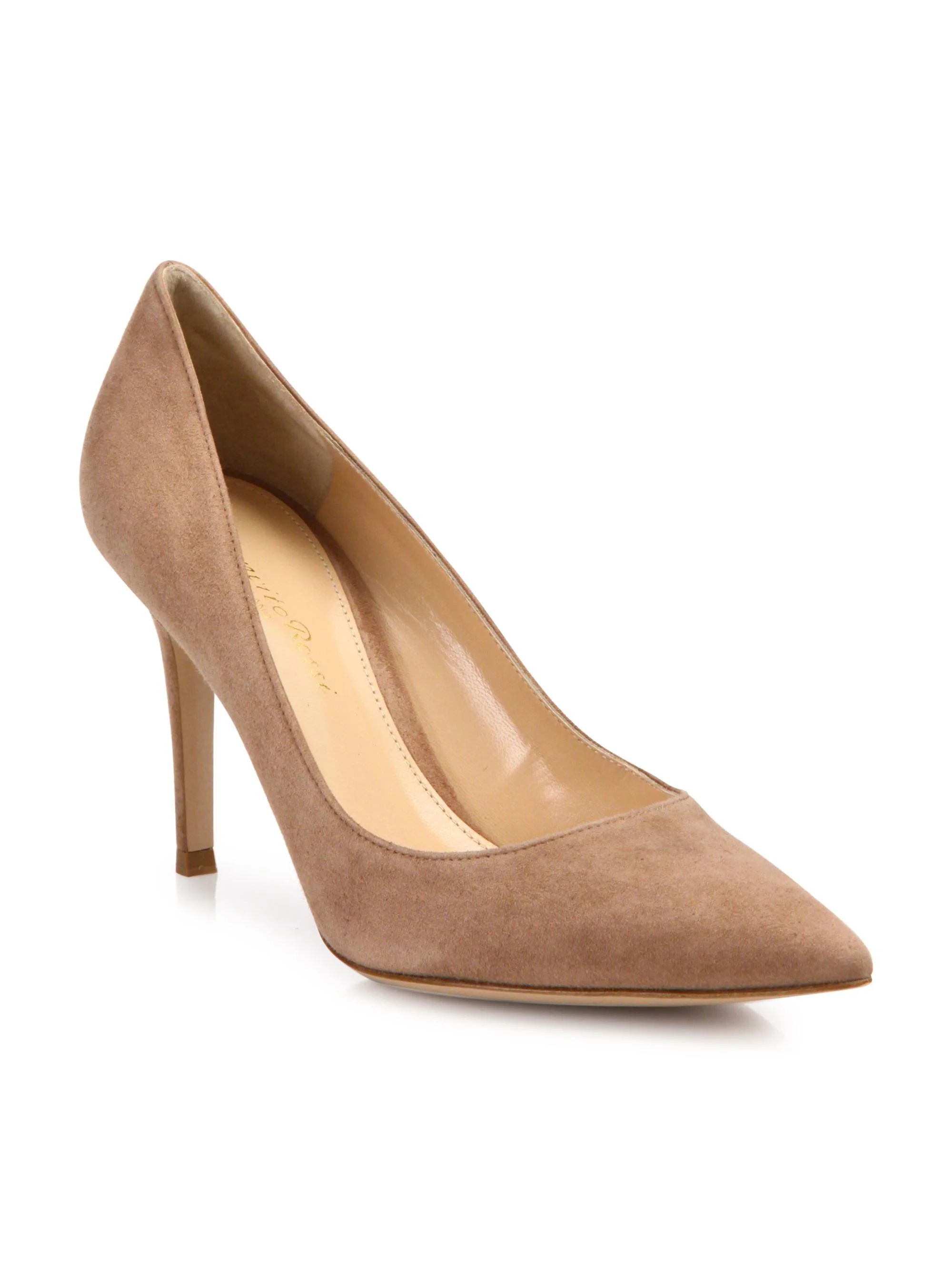 Women's Gianvito 85MM Suede Pumps - Praline - 1
