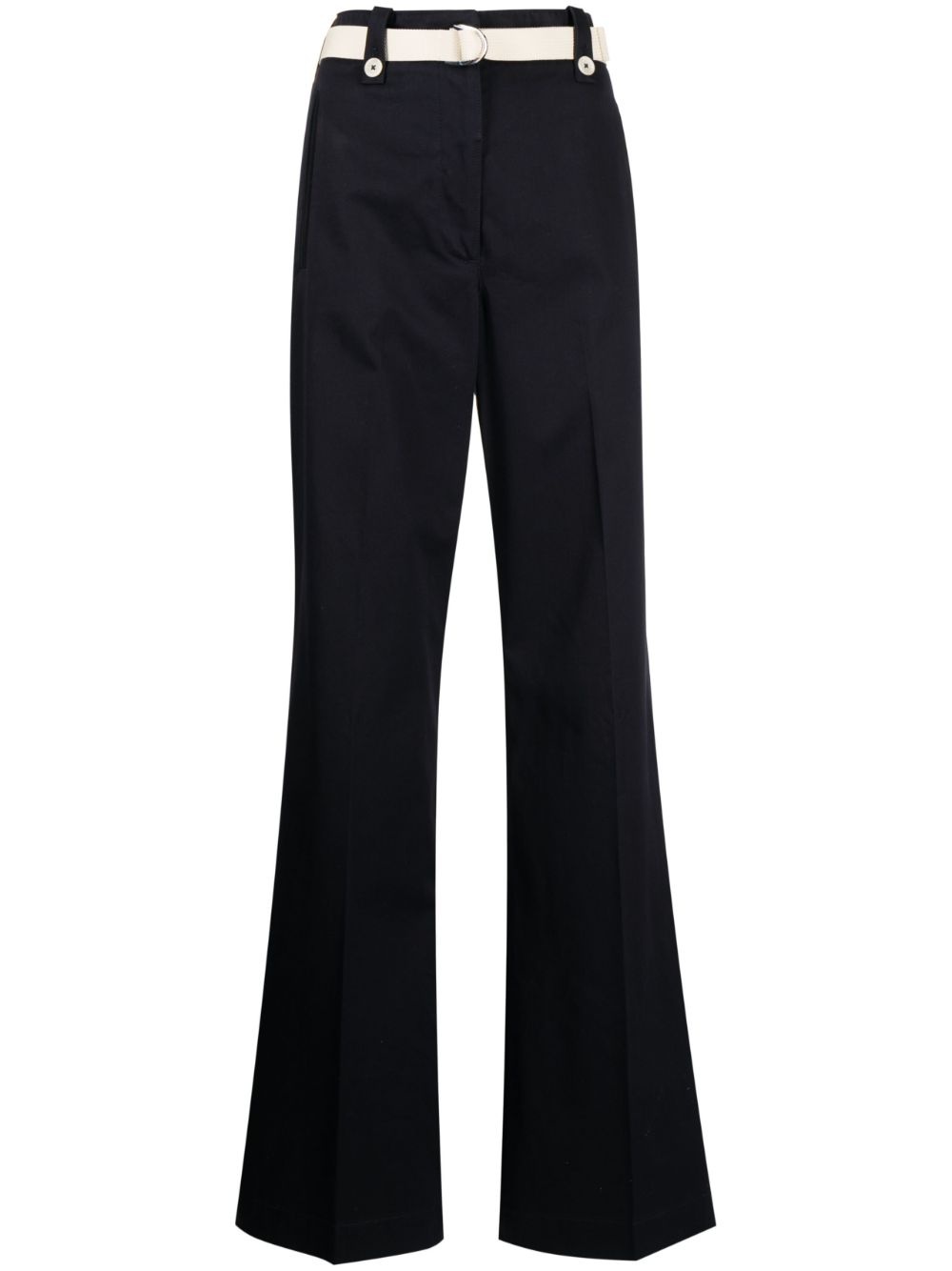 high-waisted flared trousers - 1