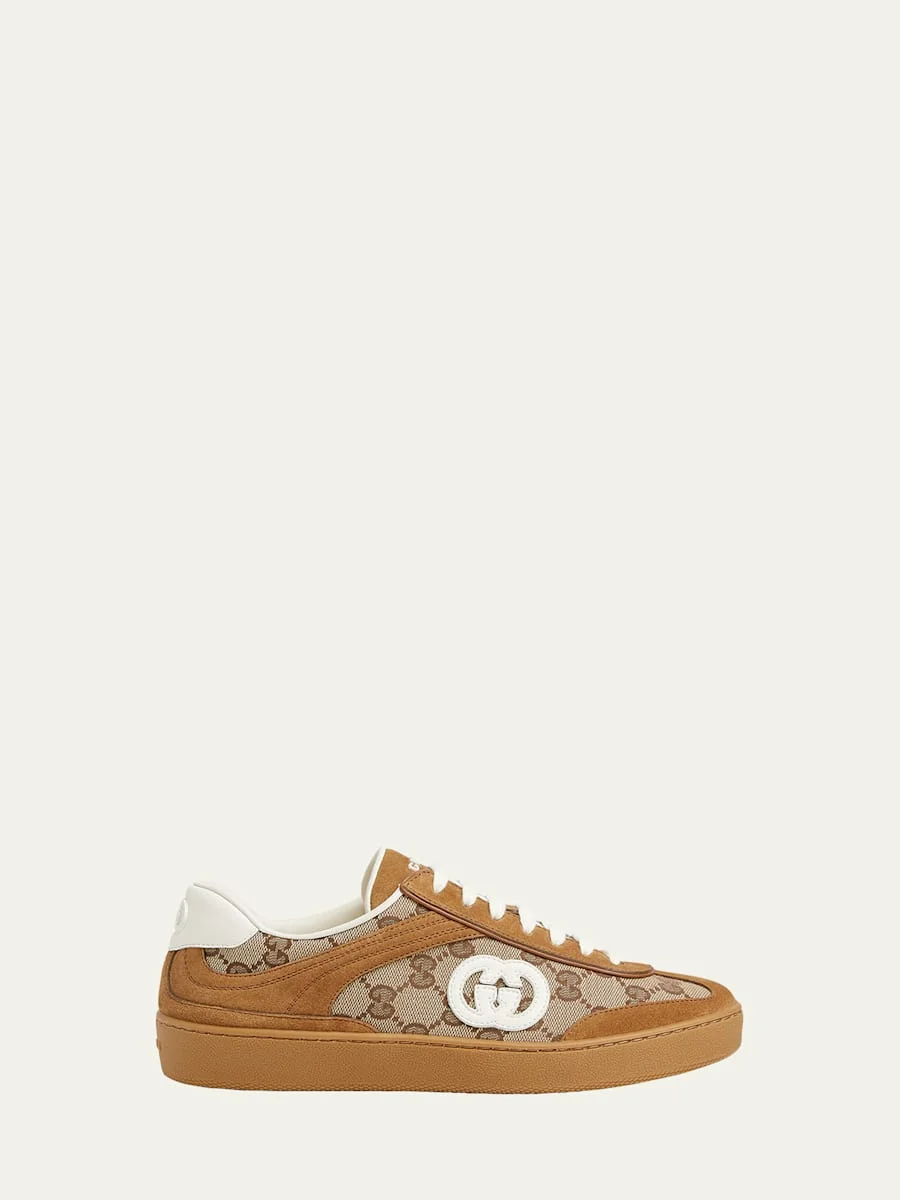 G75 Suede and Leather GG Sneakers - 1