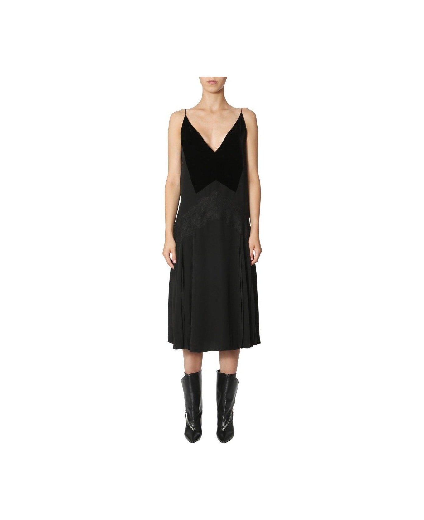 Sleeveless Flared Dress - 1