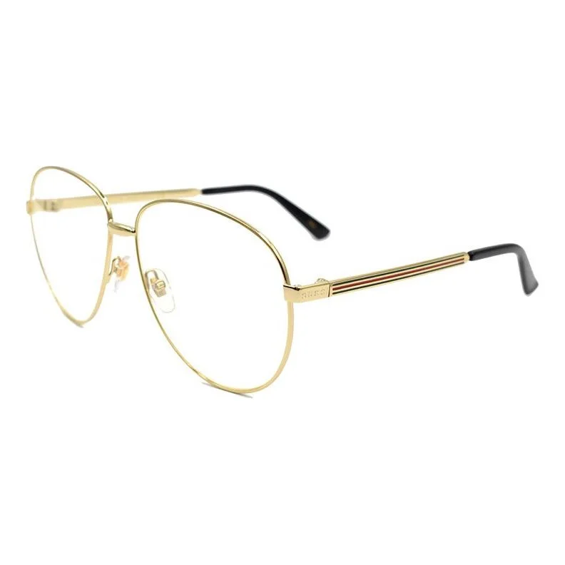 Gucci Gold Color Glasses Lens aviator Sunglasses GG0138S-003 - 1