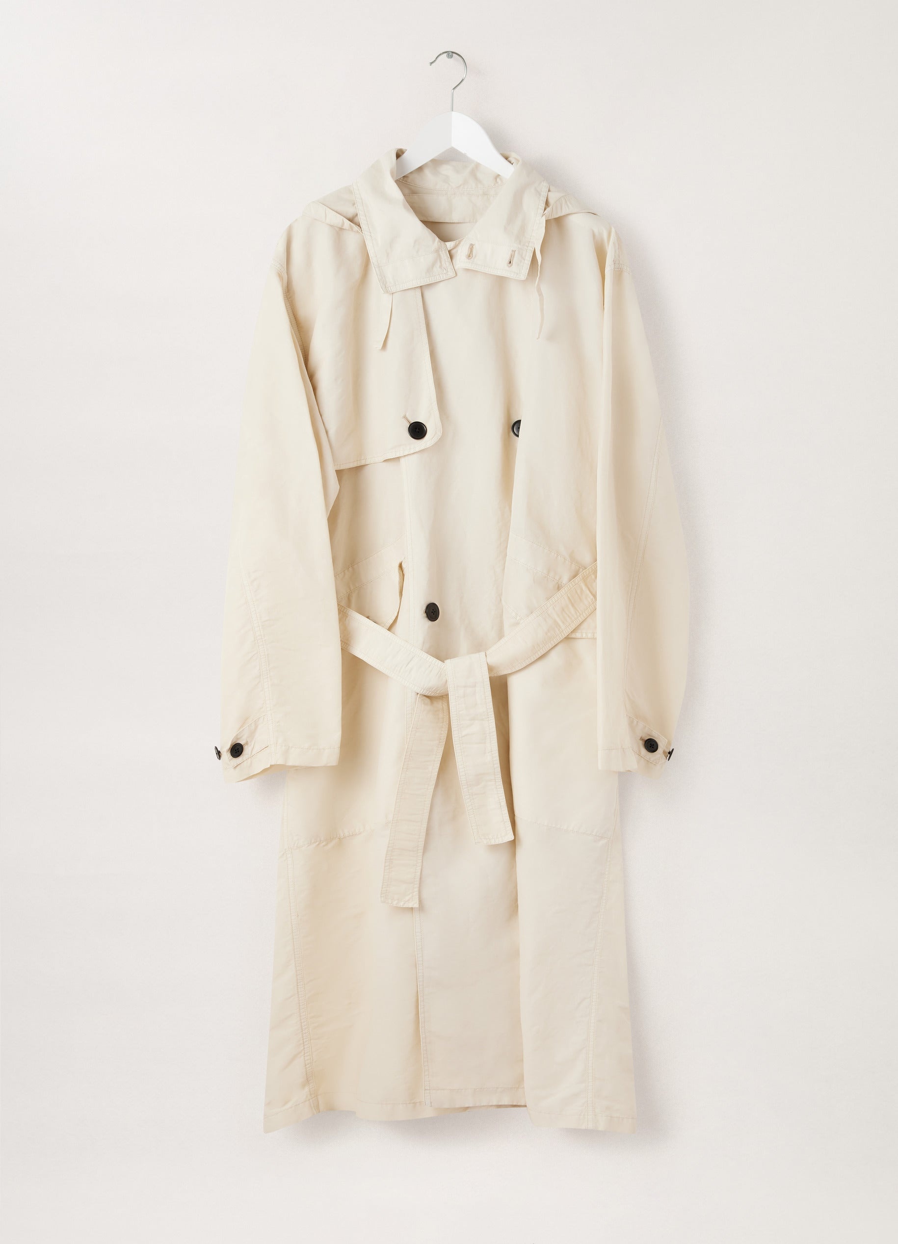 HOODED DOUBLE BREASTED PARKA - 1