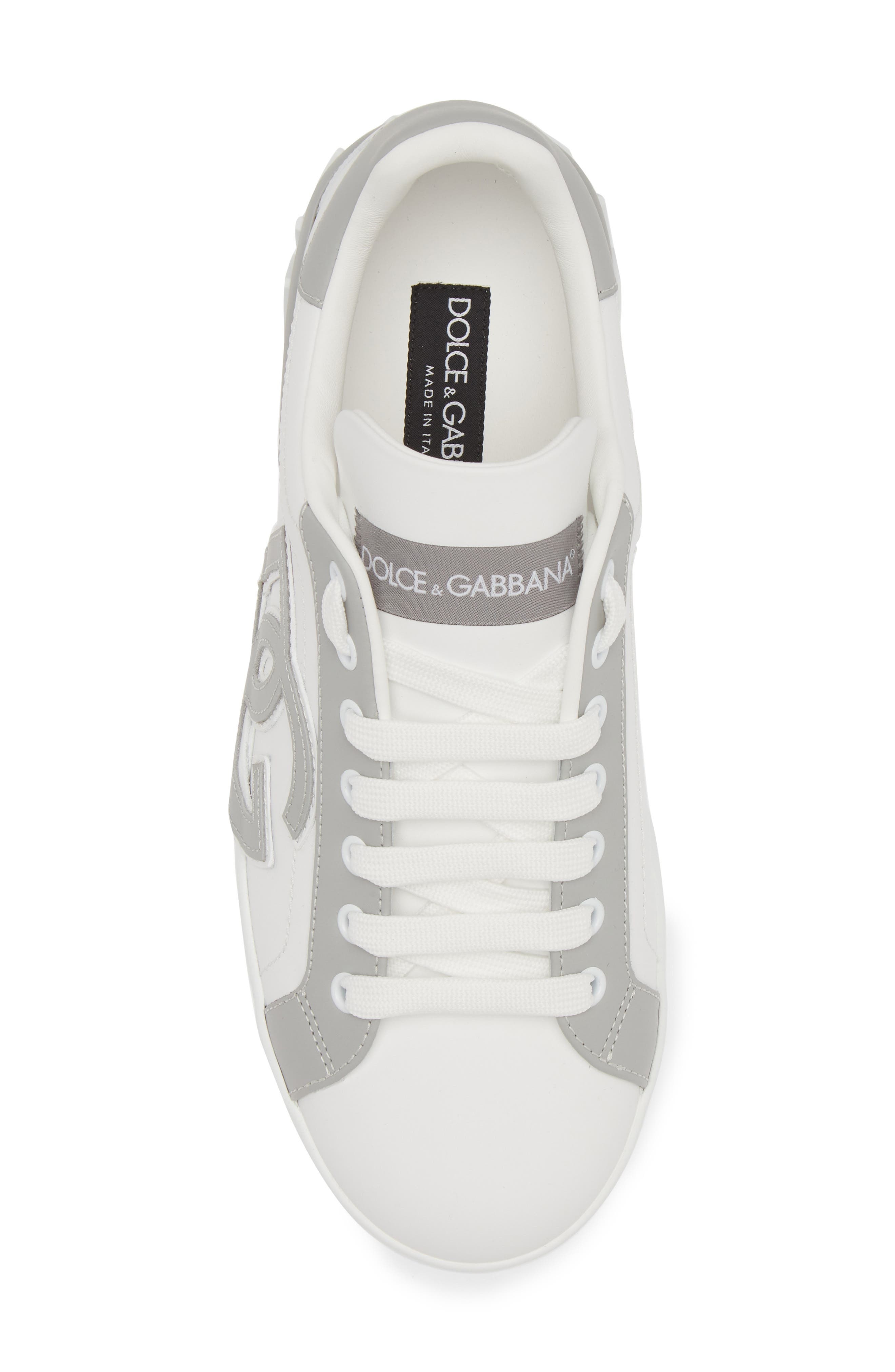 Dolce&Gabbana Portofino Calfskin Sneaker in Bianco/Bianco at Nordstrom - 5