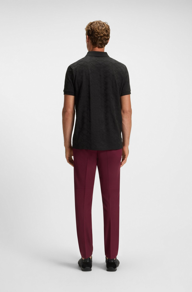COTTON POLO SHIRT WITH CIRCLE JACQUARD 5
