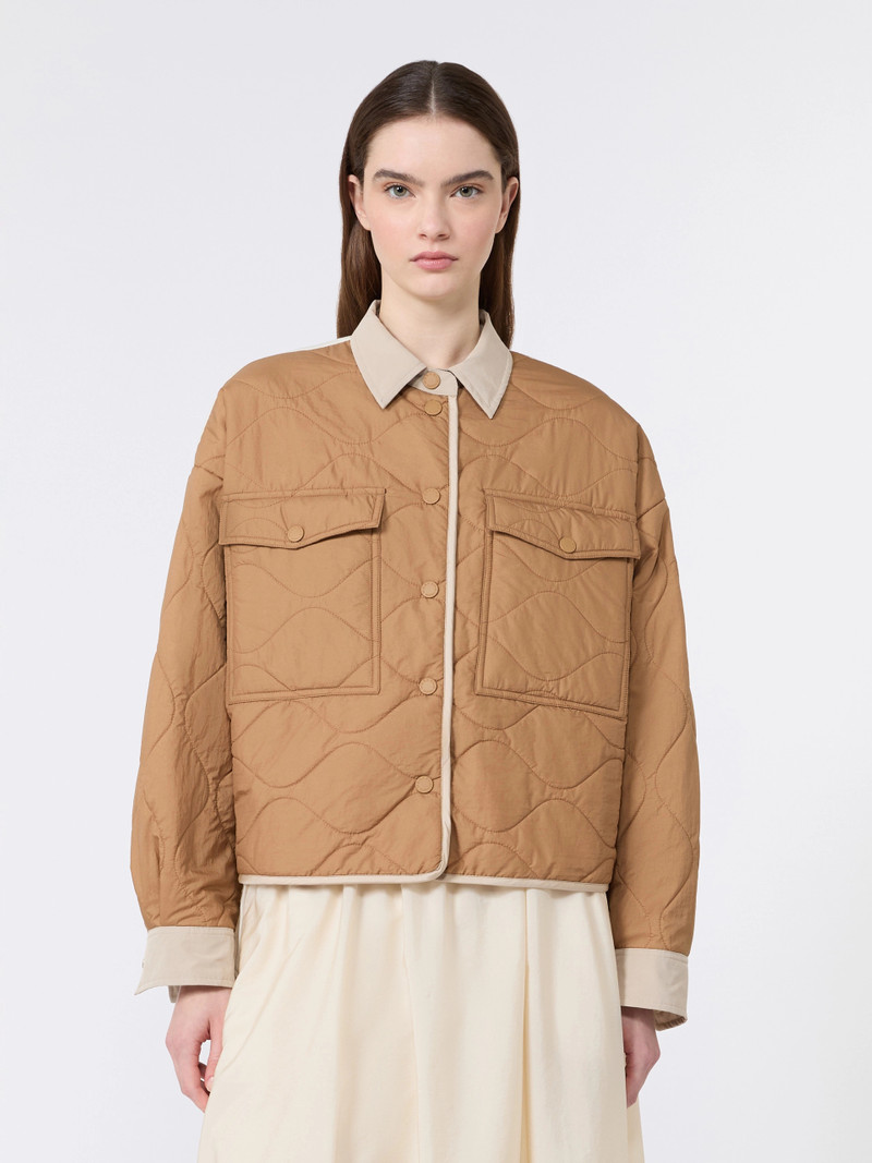 SUGHERO Reversible water-repellent canvas padded jacket - SAND 6
