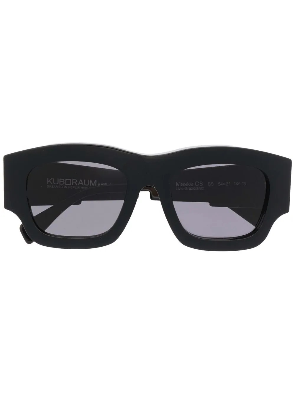 square thick-frame sunglasses - 1