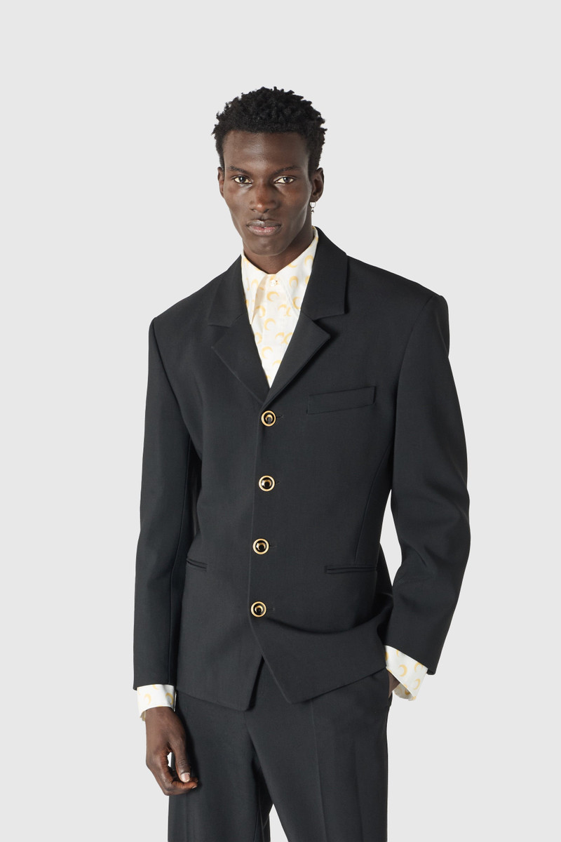Marine Serre Tailored wool serge gold buttons jacket outlook